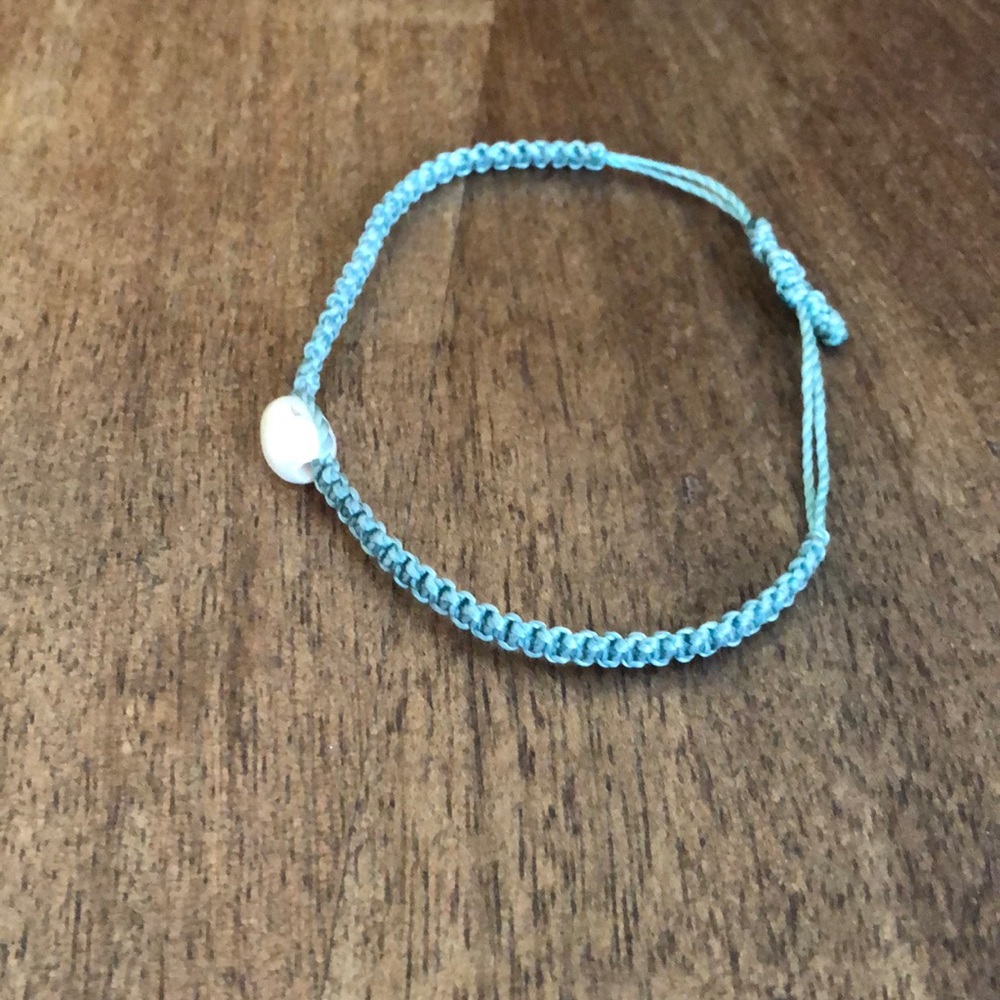 New artisan crafted Fiji pearl woven friendship bracelet anklet